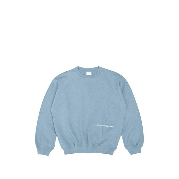 ゴーシャ ラブチンスキー メンズ パーカー・スウェットシャツ アウター Logo-print raglan-sleeve sweater Blue