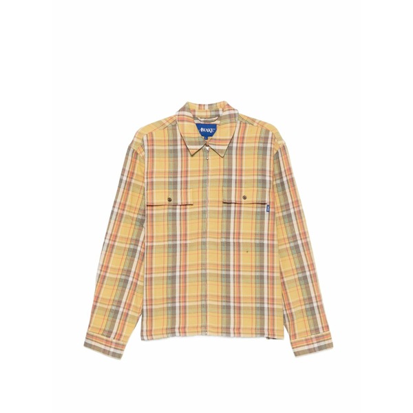 アウェイクニューヨーク メンズ プルオーバー トップス Rivington buttoned checked shirt Yellow