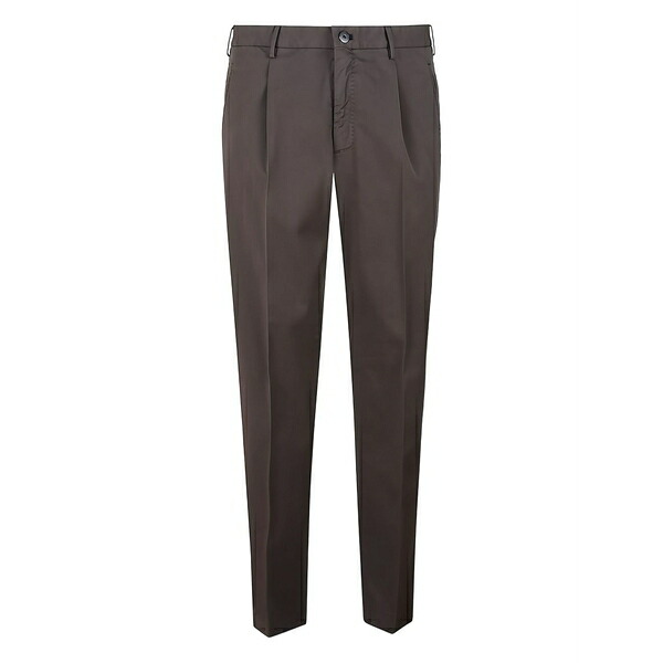 インコテックス メンズ 心地好いズボン下 ボトムス Pleated trousers Brown