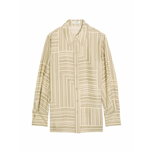 ジョセフ レディース ティーシャツ トップス Atlan geometric-print silk shirt Neutrals