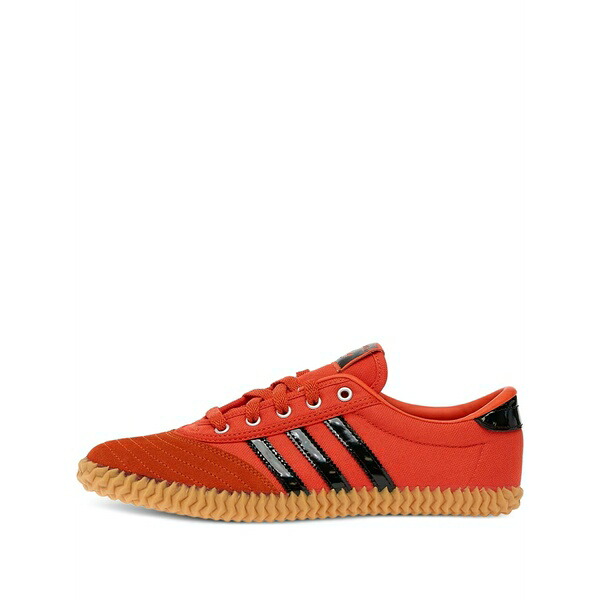 アディダス レディース スニーカー シューズ Volley plimsole three-stripe sneakers Red｜asty