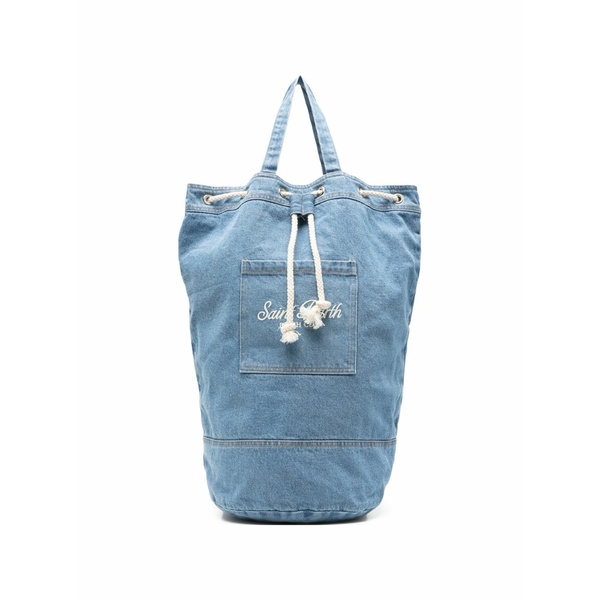 エムシーツーセイントバース メンズ うしろ側容器に並べる・背嚢 御徒面子 Drawstring denim backpack Blue