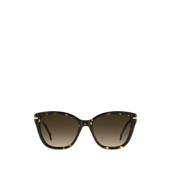 キャロライナヘレラ レディース 黒眼鏡＆アイウェア 付属物 Cat-eye-frame sunglasses Brown