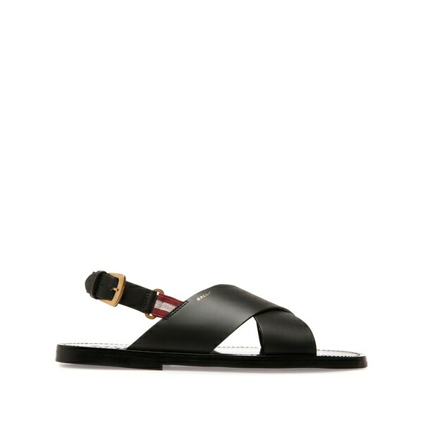 バリー メンズ サンダル シューズ Chateau crossover-strap leather sandals Black