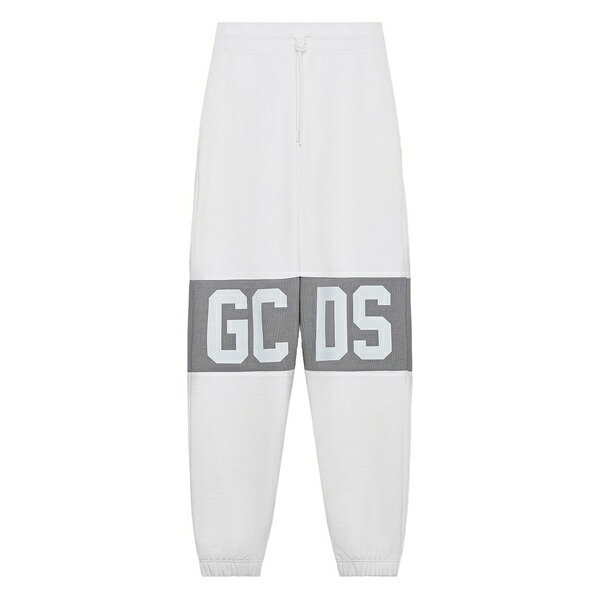 ジーシーディーエス メンズ 心地好いズボン下 ボトムス Logo-print cotton sweatpants White