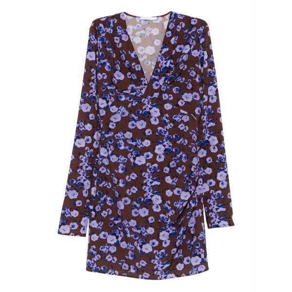 パトリツィア ペペ レディース ワンピース トップス Floral-print mini dress Brown｜asty 51,480円