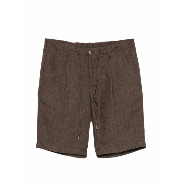 ブリ後ろ側 1949 メンズ 心地よいズボン下 ボトムス Drawstring-fastening chino shorts Brown