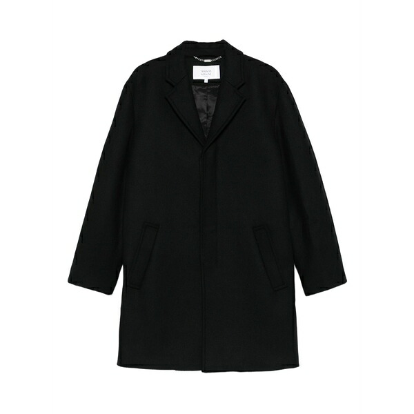 住み家 稲荷 メンズ 厚地の外套 アウター Lapel welt-pocket coat Black