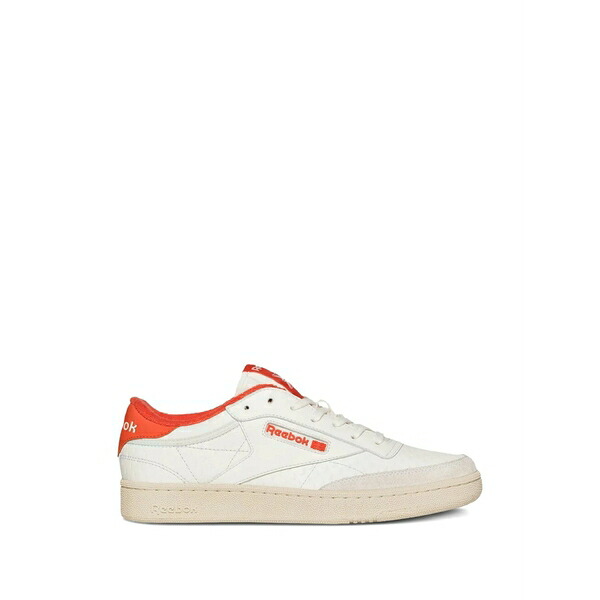 リーボック メンズ スニーカー シューズ Club c white neon orange sneakers White