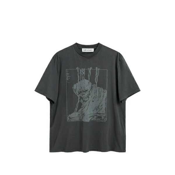アワーレガシー メンズ プルオーバー トップス Box print t-shirt Grey
