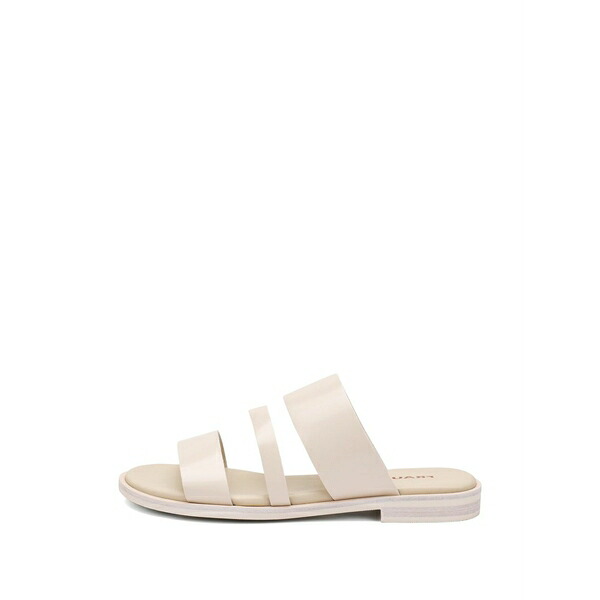 亭主持ち レディース サンダル シューズ Triple-strap polished leather sandals Neutrals