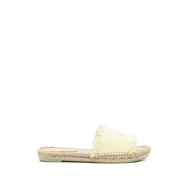 エムシーツーセイントバース レディース サンダル シューズ Luz fringe logo-embroidered sandals Yellow