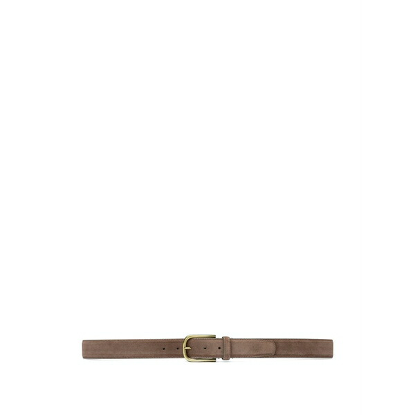 オフィチーネ 創造的 メンズ 三尺帯 添え物 Leather buckle belt Brown