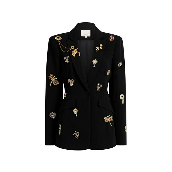 サンクアセプト レディース 上衣＆上衣 アウター Cheyenne brooches blazer Black