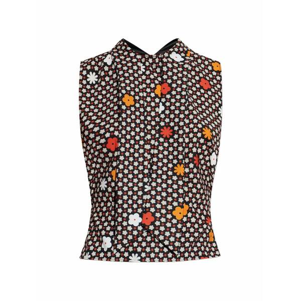 マルタンマルジェラ レディース プルオーバー トップス Floral sleeveless top Black