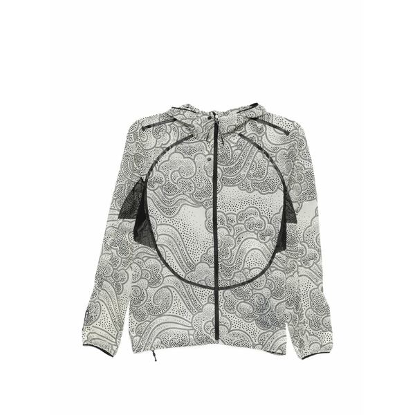 アシックス レディース ジャケット&ブルゾン アウター Patterned hooded windbreaker Neutrals|asty