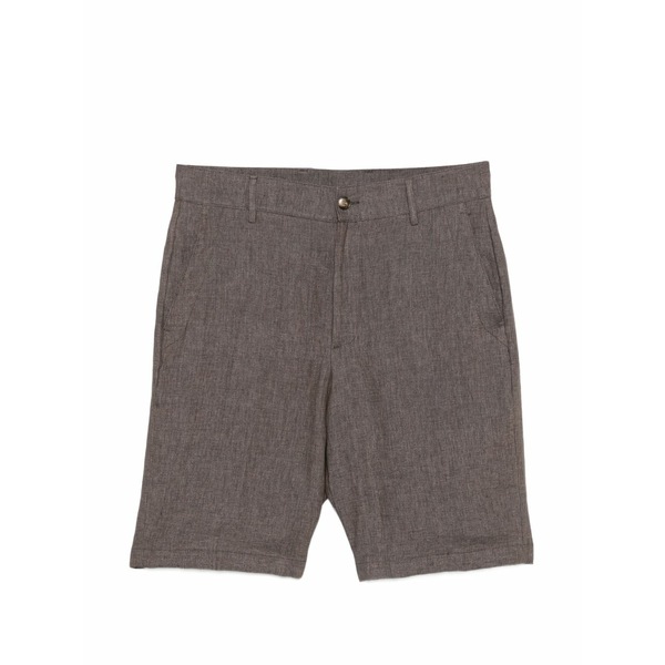 カナーリ メンズ カジュアルパンツ ボトムス Linen shorts Brown|asty