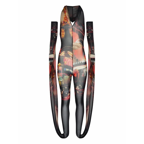 ジャン極点 ゴルチエ レディース 衣裳 トップス Hooded mesh catsuit Black