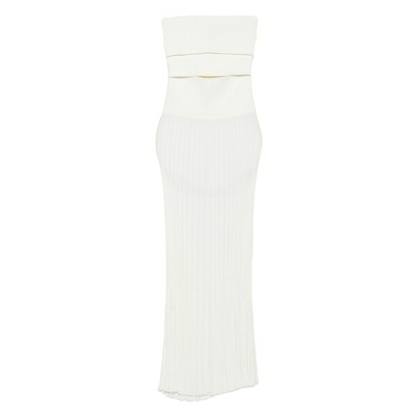 クリストファーエスバー レディース 衣裳 トップス Pleated strapless dress White