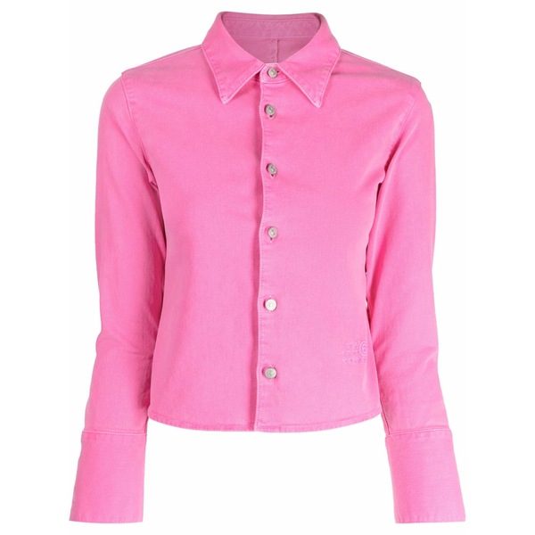 マルタンマルジェラ レディース プルオーバー トップス Slim-fit long-sleeve shirt Pink