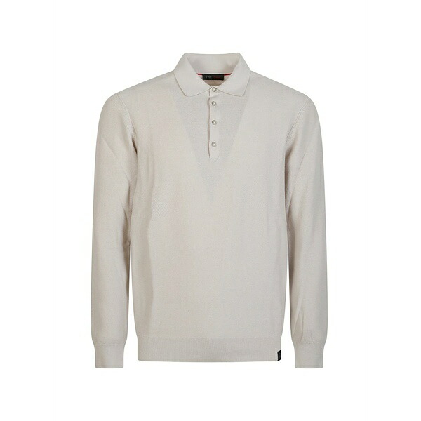 フェイ メンズ ポロシャツ トップス Long-sleeves polo shirt Neutrals|asty