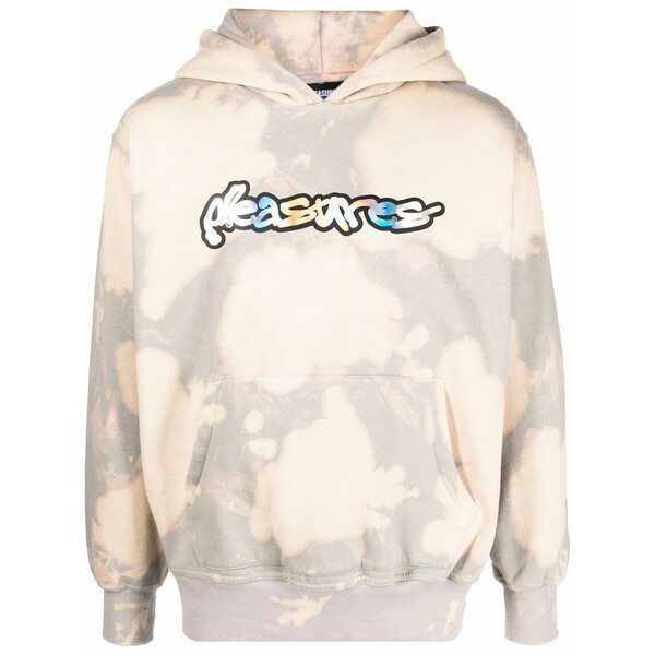 プレジャーズ メンズ パーカー・スウェットシャツ アウター Decay bleached-effect hoodie  Grey