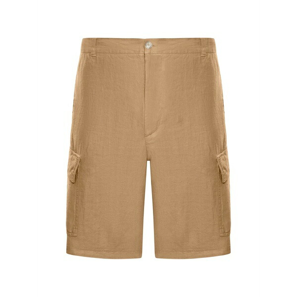１２０％リノ メンズ 心地よいズボン下 ボトムス Linen cargo shorts Neutrals