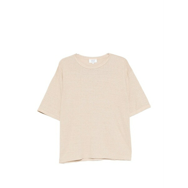 住み家 稲荷 メンズ ティーシャツ トップス Logo-embroidered t-shirt Neutrals