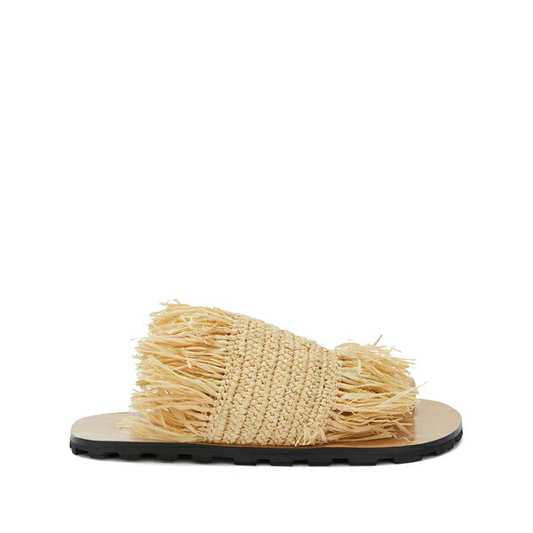 ジル・サンダー レディース サンダル シューズ Flat straw sandals Neutrals