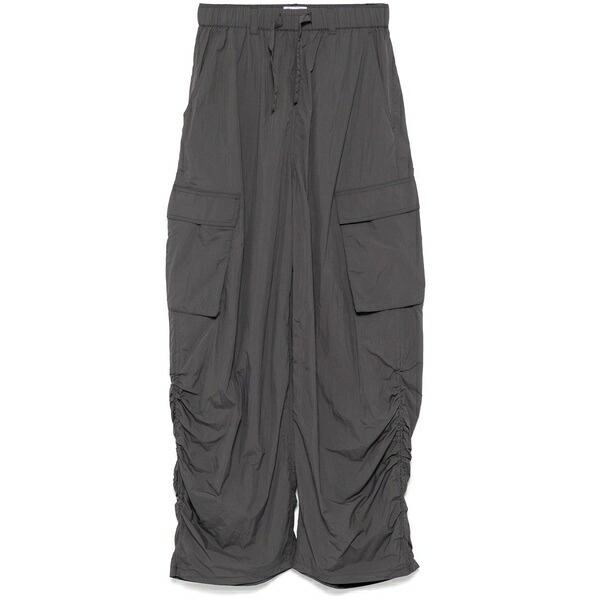 イズエ レディース 心地よいズボン下 ボトムス Drawstring cargo trousers Grey