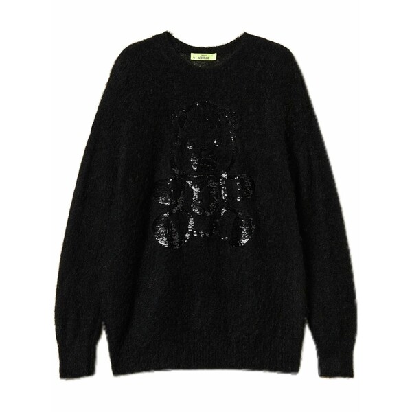 ツイン書き割り レディース 編み物\u0026プルオーバー アウター X myfo jumper  Black
