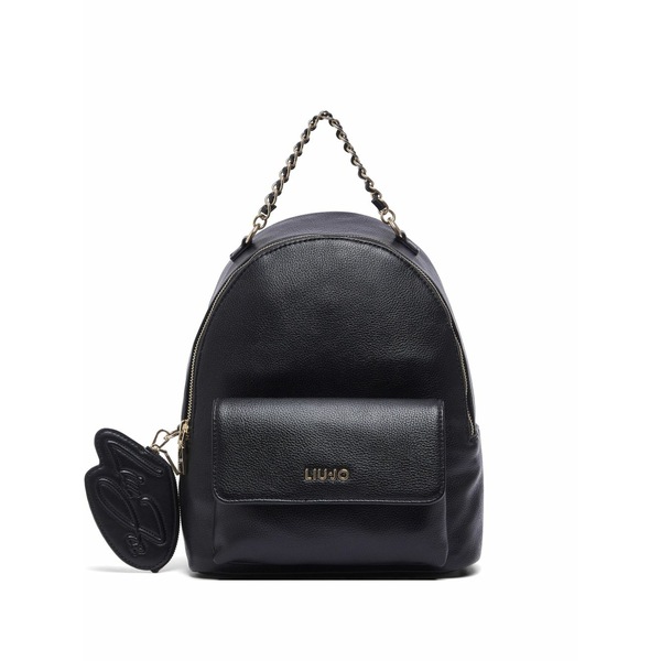 リュージョー レディース うしろ側容器に並べる・背嚢 御徒面子 Detachable-coin-purse chain-strap backpack Black