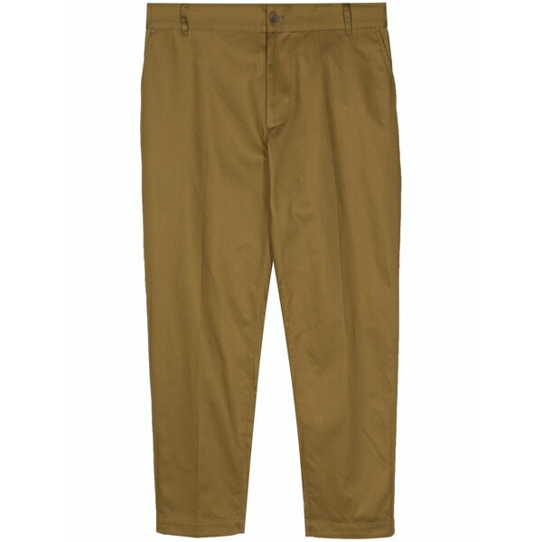 棲み家 稲荷 メンズ 心地好いズボン下 ボトムス Straight-leg gabardine chinos Brown