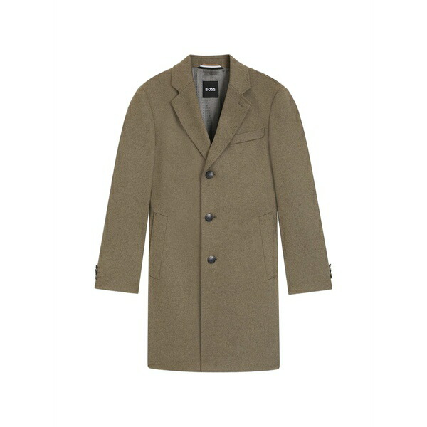 主任者 メンズ 厚地の外套 アウター Buttoned coat Brown