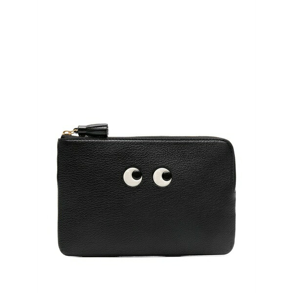 アニヤハインドマーチ レディース 金入れ 付属物 Eyes leather wallet Black