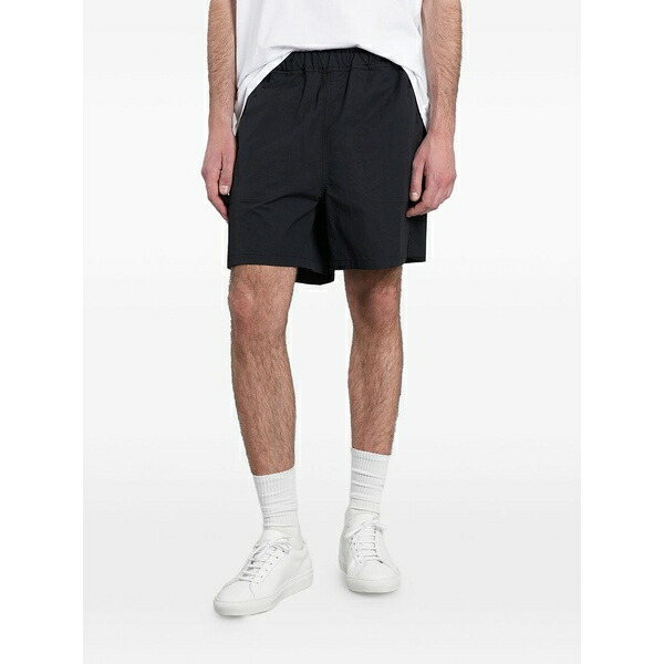 グリフォーニ メンズ 心地好いズボン下 ボトムス Elasticated-waistband shorts Black