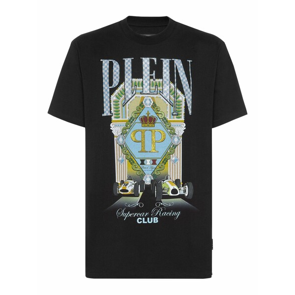 フィリップ飾り気のない メンズ ティーシャツ トップス Supercar racing t-shirt Black