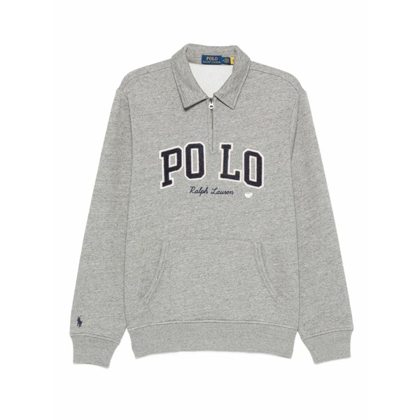 ラルフローレン メンズ パーカー・スウェットシャツ アウター Polo-neck kangaroo-pocket sweatshirt Grey