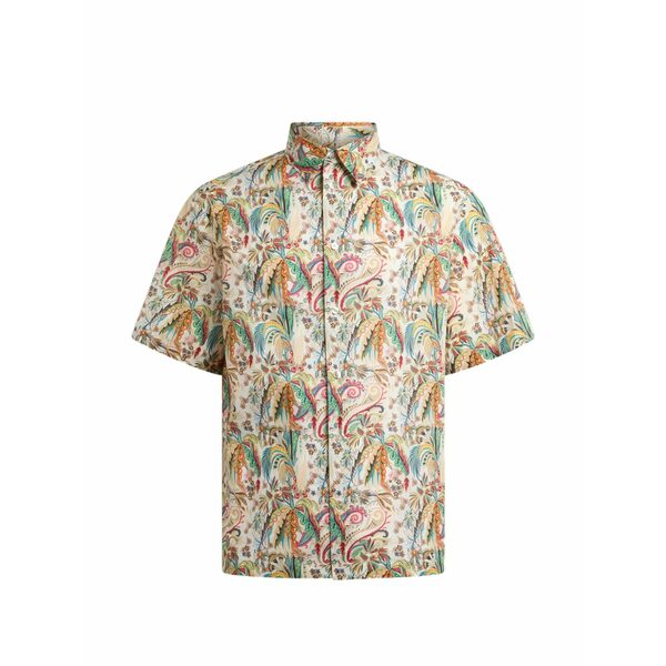 エトロ メンズ プルオーバー トップス Floral-print short-sleeved shirt Neutrals