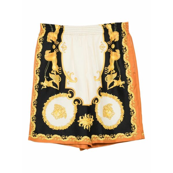 ヴェルサーチ メンズ 心地よいズボン下 ボトムス Hall of hero printed shorts Black