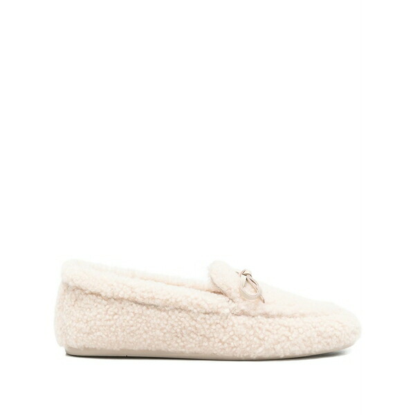スチュアート ワイツマン レディース スリッポン・ローファー シューズ Britt shearling bow loafers Neutrals