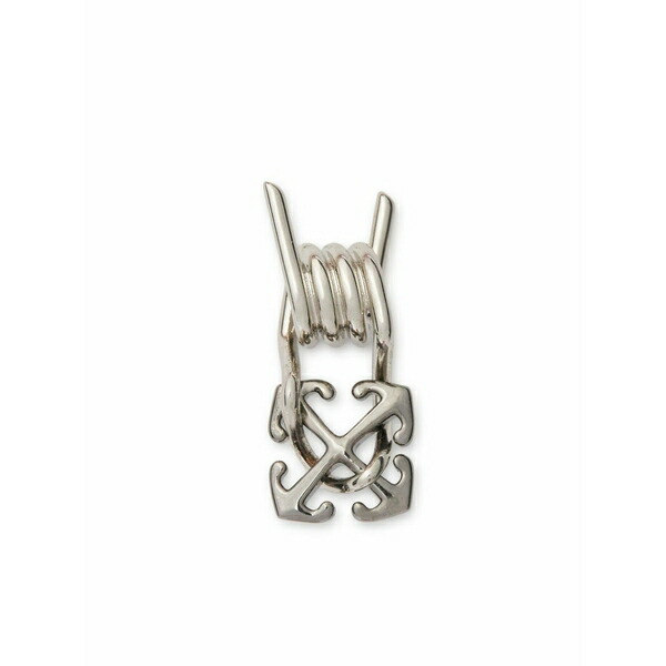 象牙色 メンズ ピアス・イヤリング 付属物 Barbed wire single earring Silver