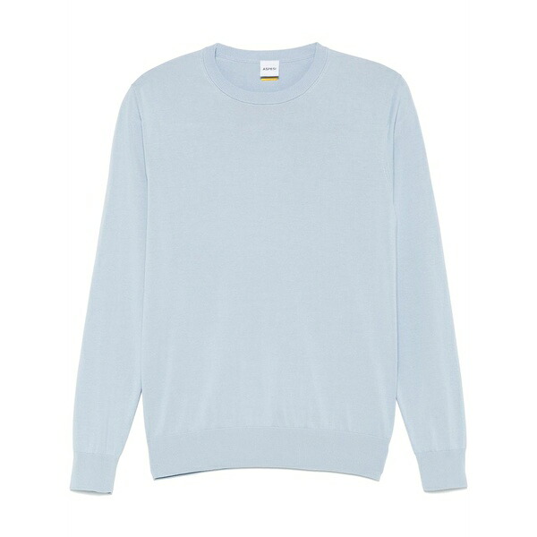 アスペジ メンズ 編み物\u0026プルオーバー アウター Cotton sweater Blue