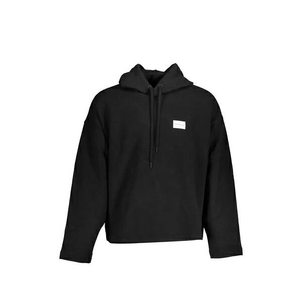 カルバンクライン メンズ パーカー・スウェットシャツ アウター Drawstring hoodie Black