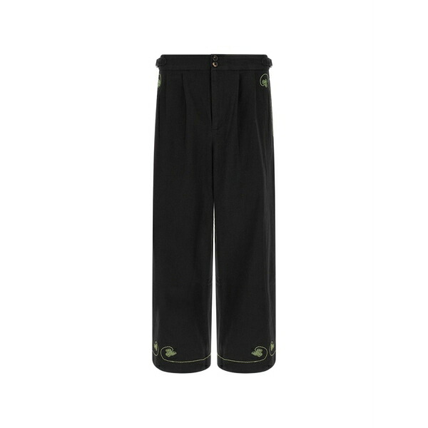 ボーディ メンズ 心地よいズボン下 ボトムス Button-fastening trousers Black