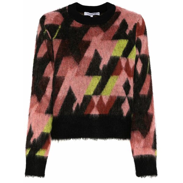 メゾン キツネ レディース ニット&セーター アウター Graphic jacquard jumper Pink|asty