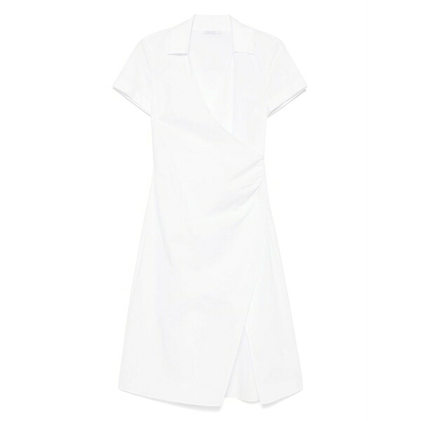 パトリツィア ペペ レディース ワンピース トップス Crossover midi dress White|asty