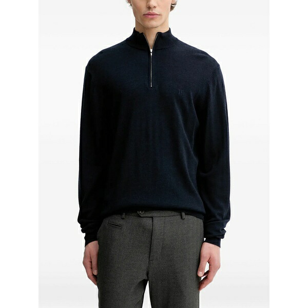 レ ドゥ メンズ 編み物\u0026プルオーバー アウター Greyson half-zip sweater  Blue