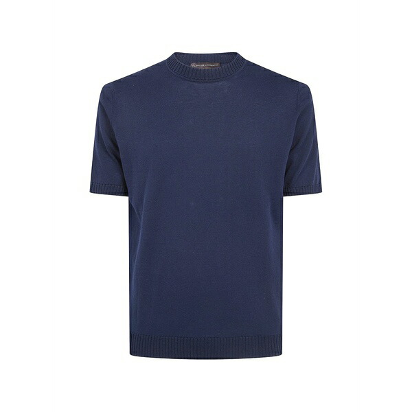 フィリッポ デ ラウレンティス メンズ ティーシャツ トップス Fine-knit t-shirt Blue