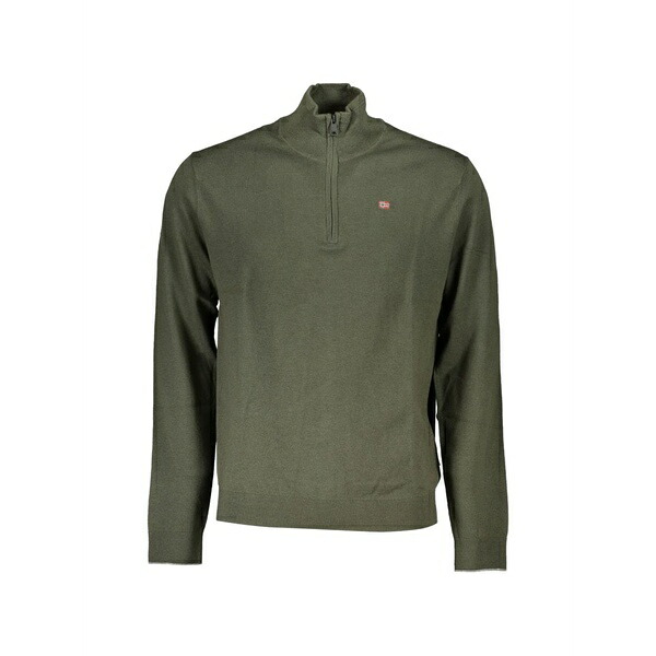 ナパピリ メンズ 編み物\u0026プルオーバー アウター Half-zip sweater Green